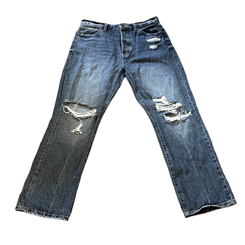 KANCAN MARIE HIGH RISE BOYFRIEND BUTTON FLY JEANS BLUE SIZE 9